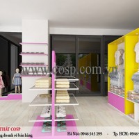 Thiết kế shop thời trang trẻ em - Chị Trang - Hà Đông diện tích 25m2